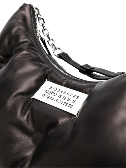 Blackmatelassé effect logo bag Maison Margiela | SB3WG0020P4300T8013